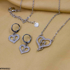 couple heart pendent set