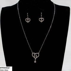 couple heart pendent set