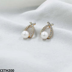 Cross Pearl Earrings