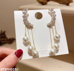 Drop Pearl Ear Cuffs