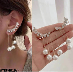 Drop Pearl Ear Cuffs